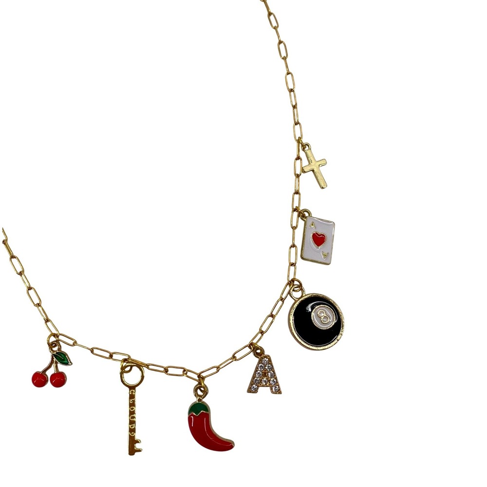 anthropologie‎ paperclip charm necklace